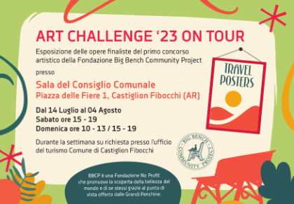 Big Bench Community Project art Challeng on tour - Castiglion Fibocchi